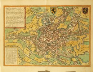 Mapa de Gante de Civitates Orbis Terrarum de Georg Braun and Hogenberg Franz