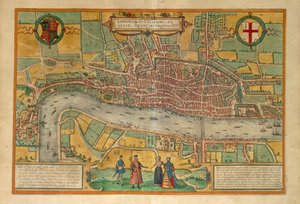 Mapa de Londres de Civitates Orbis Terrarum