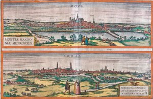 Mons, Arras, Bélgica de Georg and Hogenberg Franz (1535 90) Braun