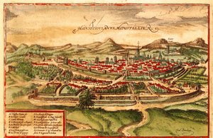 Montpellier, Francia de Georg and Hogenberg Franz (1535 90) Braun