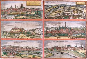 Múnich, Ingolstadt, Freising, Nördlingen, Ratisbona, Straubing, Alemania de Georg and Hogenberg Franz (1535 90) Braun