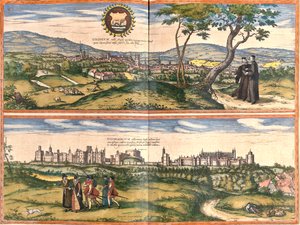 Oxford, Windsor, Castillo, Gran Bretaña de Georg and Hogenberg Franz (1535 90) Braun