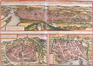 Ruán, Nimes, Burdeos, Francia de Georg and Hogenberg Franz (1535 90) Braun