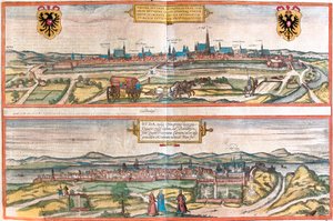 Viena, Budapest, Austria, Hungría de Georg and Hogenberg Franz (1535 90) Braun