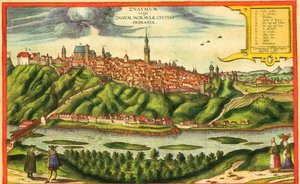 Znojmo, República Checa de Georg and Hogenberg Franz (1535 90) Braun