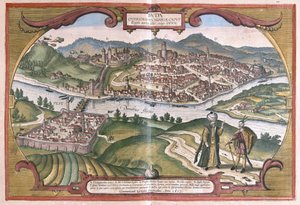 Budapest, Hungría de Georg Braun and Hogenberg Franz