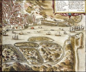 Goa. Según el Atlas “Civitates Orbis Terrarum” de Braun y Hogenberg