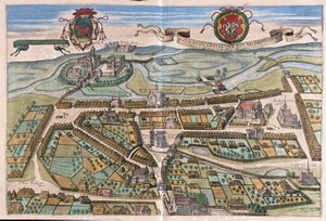Lowicz, Polonia (grabado) de Georg Braun and Hogenberg Franz