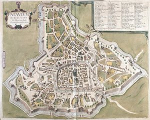 Padua, región del Véneto, Italia de Georg Braun and Hogenberg Franz