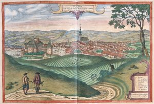 Polna, República Checa de Georg Braun and Hogenberg Franz