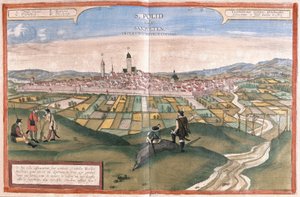 Sankt Pölten, Austria (grabado) de Georg Braun and Hogenberg Franz