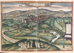 Zschopau, Sajonia, Alemania (grabado) de Georg Braun and Hogenberg Franz