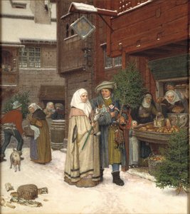 La feria de Navidad, 1872 de Georg von Rosen