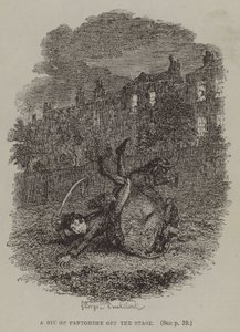 Un poco de pantomima fuera del escenario de George (after) Cruikshank
