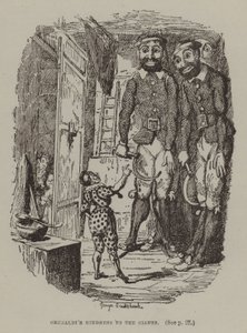 La bondad de Grimaldi hacia los gigantes de George (after) Cruikshank