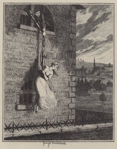 Ilustración para Jack Sheppard de George (after) Cruikshank