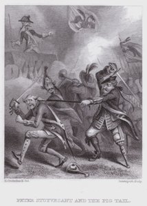 Peter Stuyvesant y la coleta (grabado) de George (after) Cruikshank