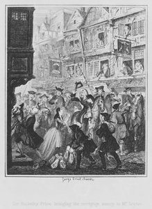 Sir Bulkeley Price llevando el dinero de la hipoteca al Sr. Scarve de George (after) Cruikshank