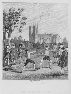 El duelo en Tothill Fields de George (after) Cruikshank