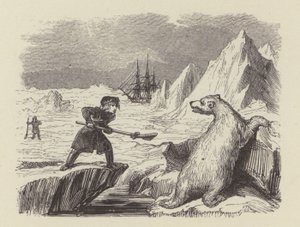 El joven Nelson matando un oso polar (grabado) de George (after) Cruikshank