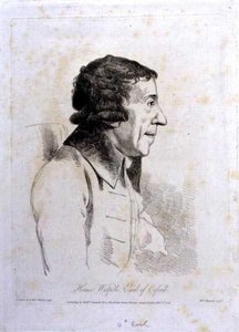 Horace Walpole, 4º Conde de Orford, grabado por William Daniell
