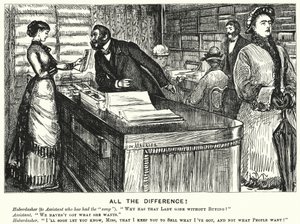 Caricatura de Punch: ¡Toda la Diferencia! (grabado) de George (after) Du Maurier