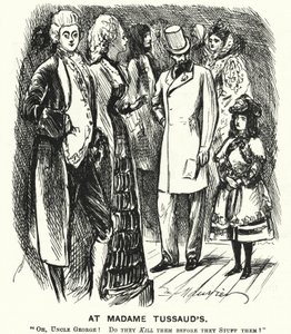 Caricatura de Punch: En Madame Tussaud