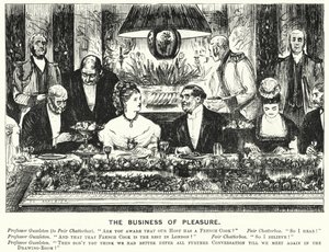 Caricatura de Punch: El Negocio del Placer de George (after) Du Maurier