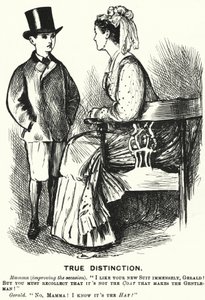 Caricatura de Punch: Verdadera Distinción (grabado) de George (after) Du Maurier