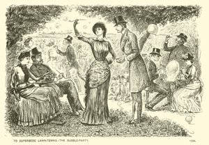 Para reemplazar el tenis en el césped - la fiesta de burbujas de George (after) Du Maurier