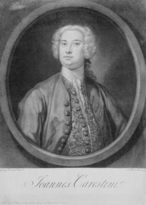 Retrato de Joannes Carestini (c.1705-60), castrato italiano, grabado por John Faber (1684-1756) de George (after) Knapton