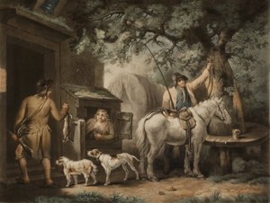 El regreso del deportista, grabado por William Ward de George (after) Morland
