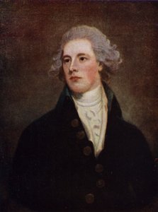 William Pitt el Joven, político conservador inglés y primer ministro (litografia en color)