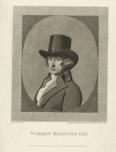 Retrato de Warren Hastings, Esq., pub. 1795 de George (after) Stubbs