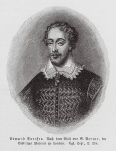 Edmund Spenser, poeta inglés (grabado)