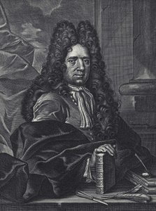 Retrato de George Shelley calígrafo inglés del siglo XVIII grabado por George Bickham. de George (c.1706–71) Bickham