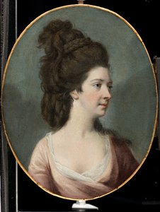 Miss La Touche (óleo sobre lienzo) de George (circle of) Romney