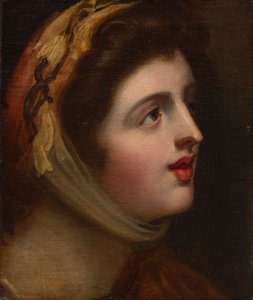 Emma Hamilton como sensibilidad (óleo sobre lienzo) de George (studio of) Romney