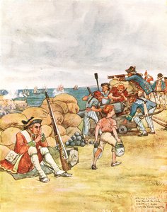 En el sitio de Belle Isle, ilustración de 