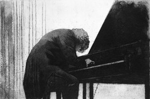 John Ogdon en el Piano en el Gran Salón, Universidad de Exeter