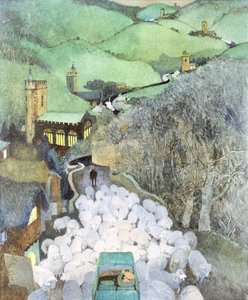 Ovejas en la carretera