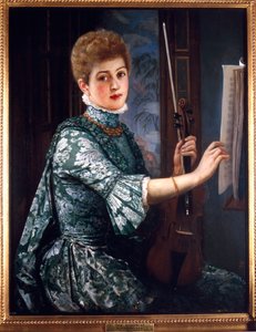 El violinista, 1886 de George Adolphus Storey