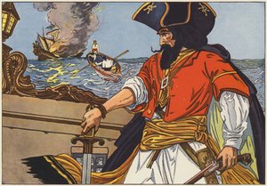 Barbanegra, el más famoso de los piratas de la costa atlántica de George Alfred Williams