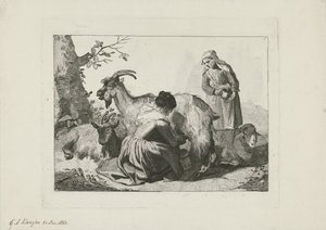 Ordeñar cabras de George Andries Karsen