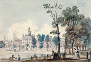 Vista exterior del antiguo Hospital de Bethlehem, Moorfields, Ciudad de Londres, 1811