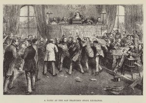 Un pánico en la Bolsa de Valores de San Francisco de George Augustus Sala