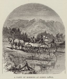 Un grupo de mormones en el Cañón de Ogden de George Augustus Sala