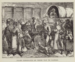 Emigrantes negros en camino a Kansas