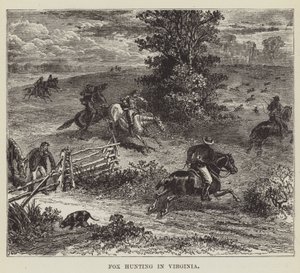 Caza de zorros en Virginia de George Augustus Sala