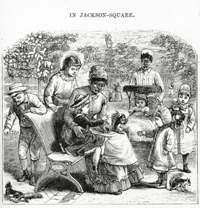 En Jackson Square, Nueva Orleans, ilustración de 